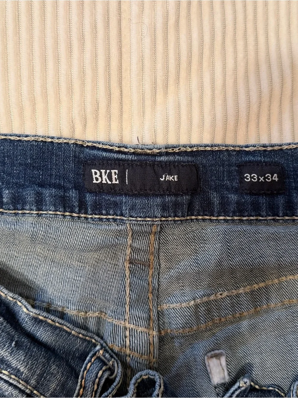 BKE Jake Distressed Light Wash Jeans Men’s 33x34